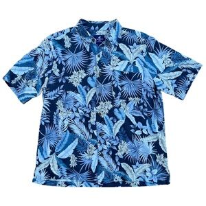 Caribbean Joe Island Supply Co. 100% silk Men’s Hawaiian Shirt XL